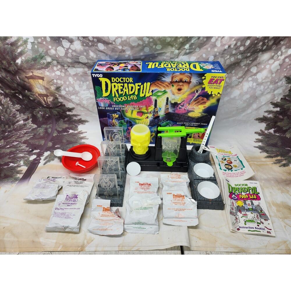 Tyco 1994 Doctor Dreadful Food Lab Monster Maker Toy Box 90s Vtg 99% Complete